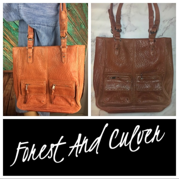 Forest And Culver Sienna Leather Tote - Picture 2 of 8